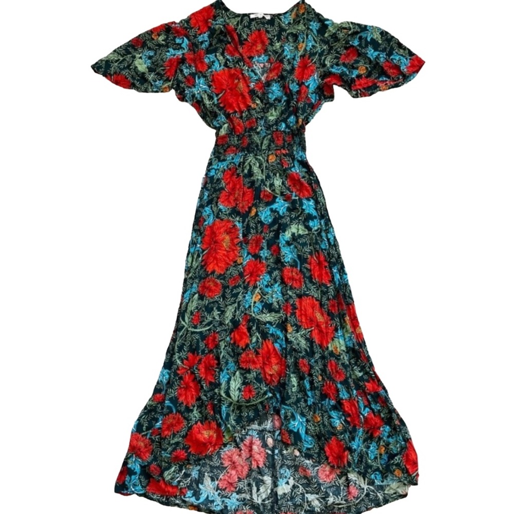 ABEL THE LABEL Midi Fantasy Tropical Dress Size XS Romantic Feminine Pretty